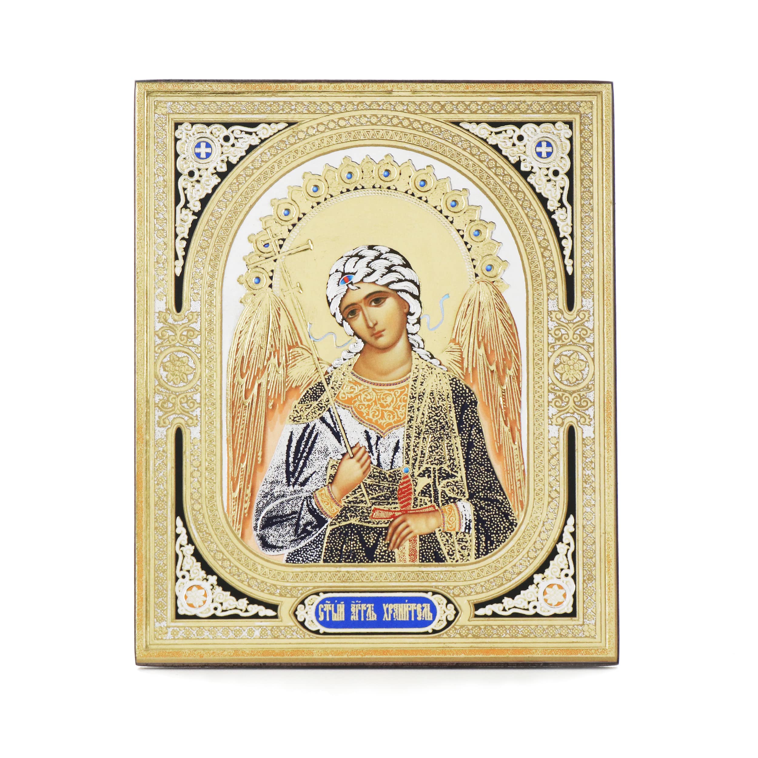 NKlaus Religious Icons Ikone Siebenpfeilige Gottesmutter 10x12 cm