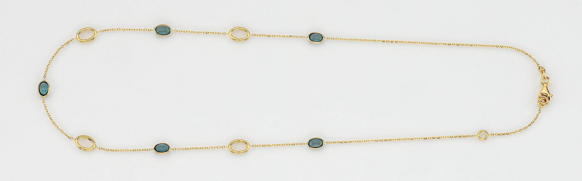 Eugen Rühle Collier London Blue Halskette 585 Gelbgold