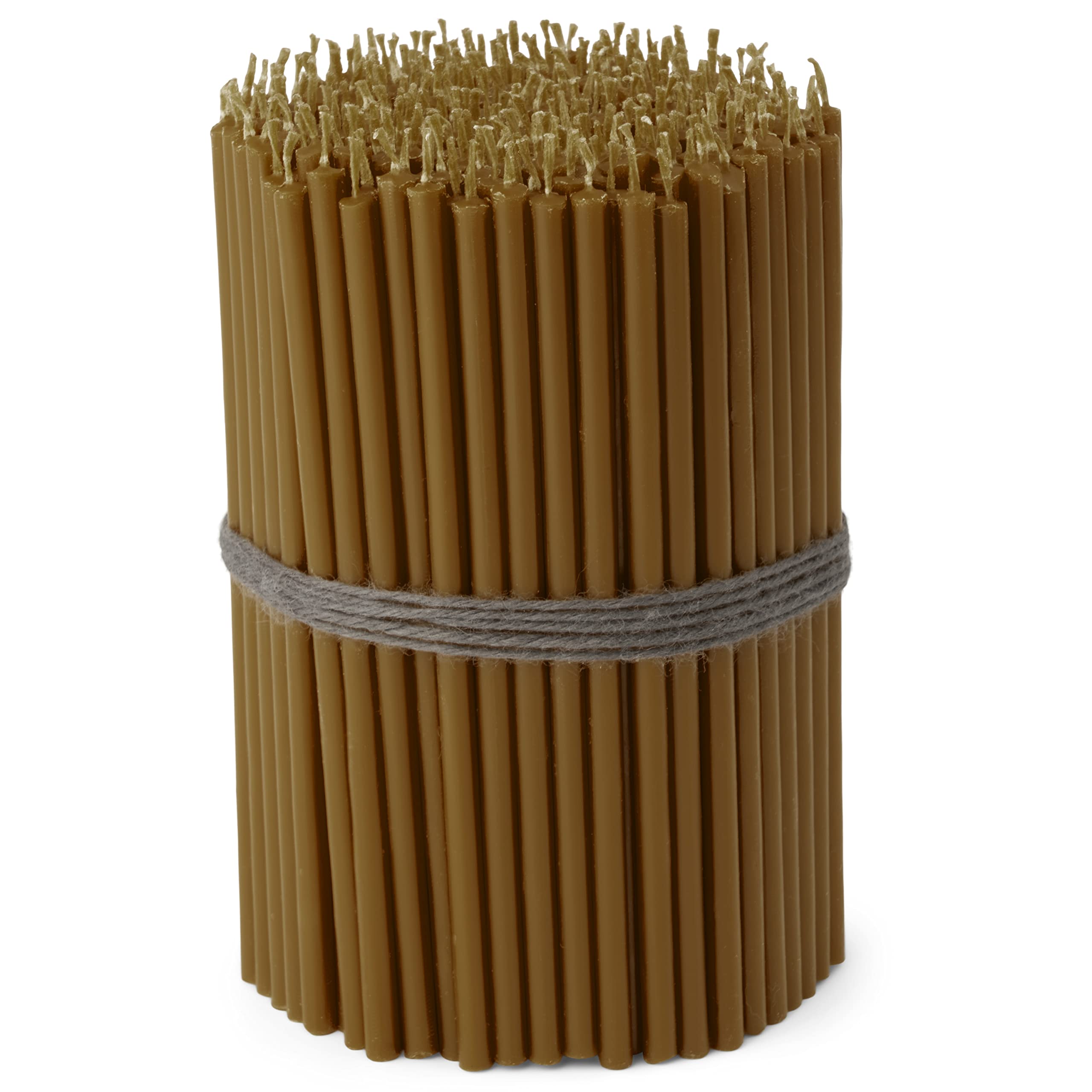 NKlaus CANDLES Stabkerzen braun 16cm 50 Stück Paraffin rußfrei