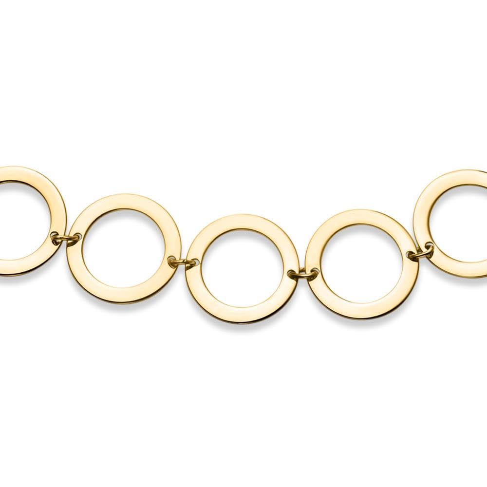 JEWLIX ID-Armbänder Damenarmband 375 Gelbgold Kreise