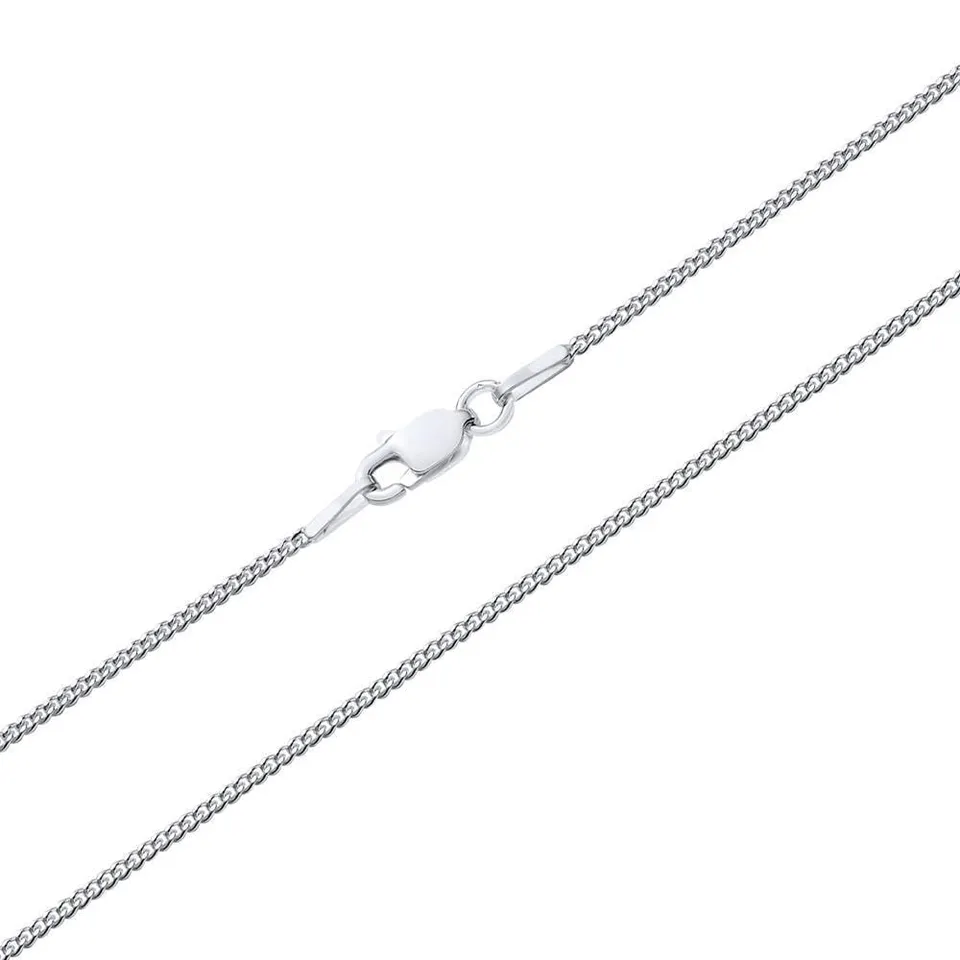 JEWLIX Panzerketten Halskette 925 Silber 50 cm 1 mm