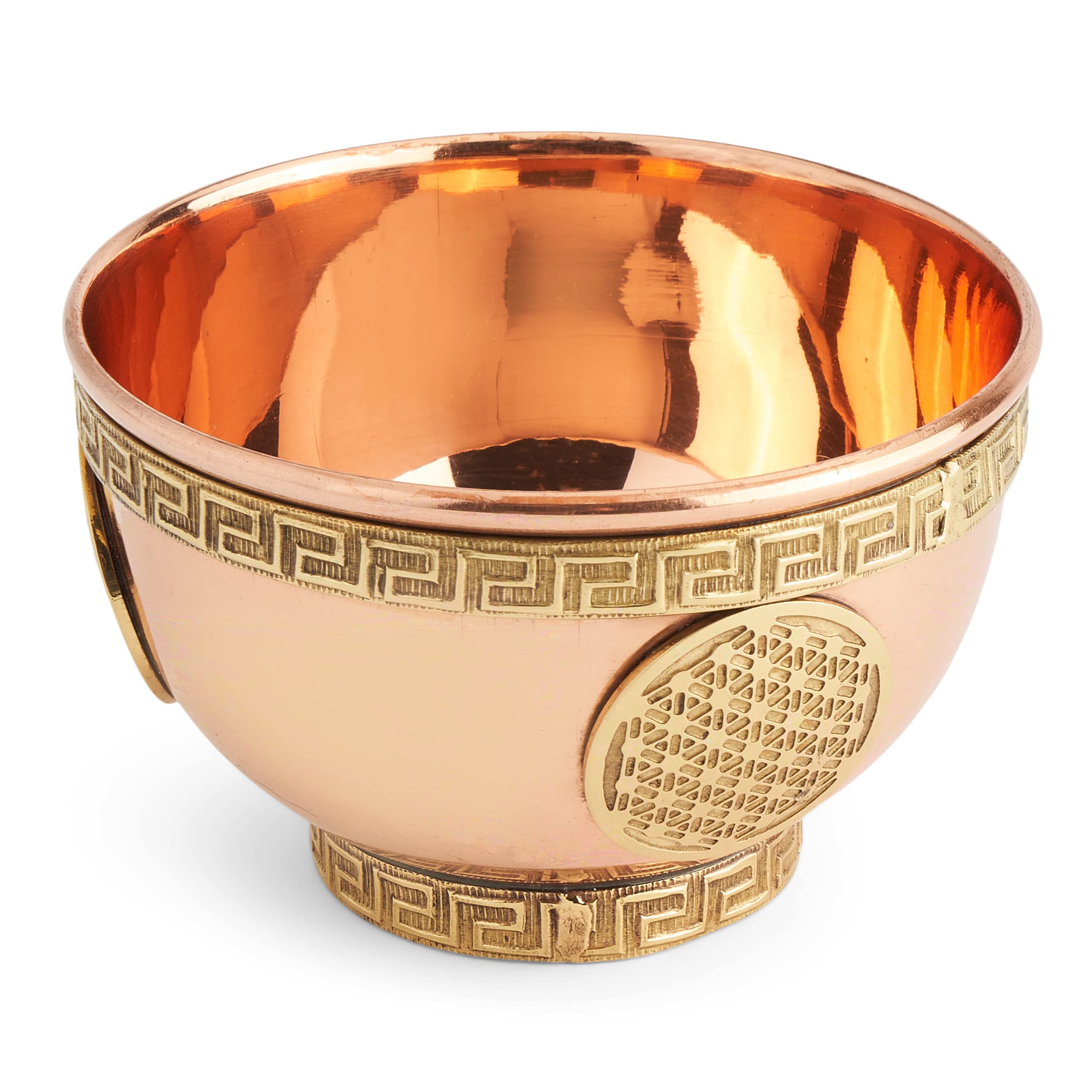 NKlaus Home Scents Räucherschale Kupfer Gold Blume 8cm