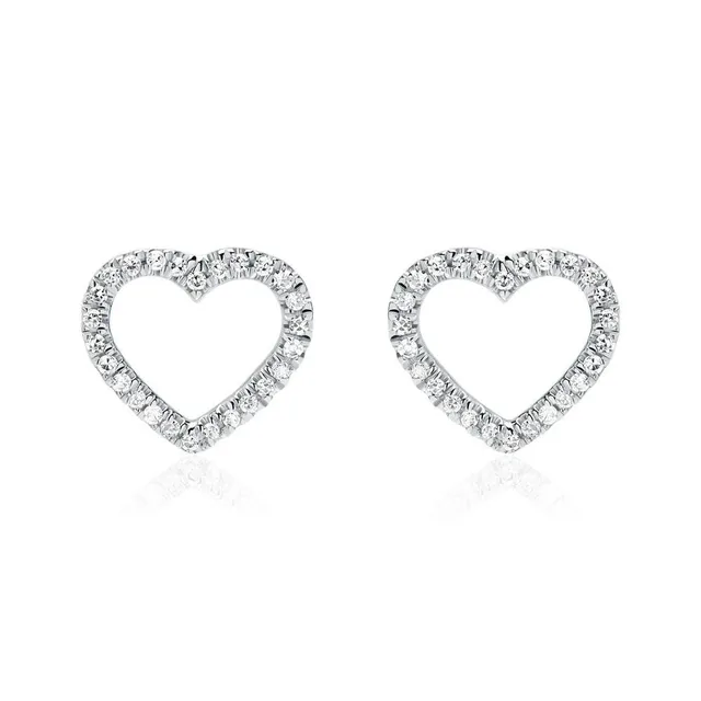 JEWLIX DE0199-G Ohrstecker Herz Gold Diamant 0,08ct