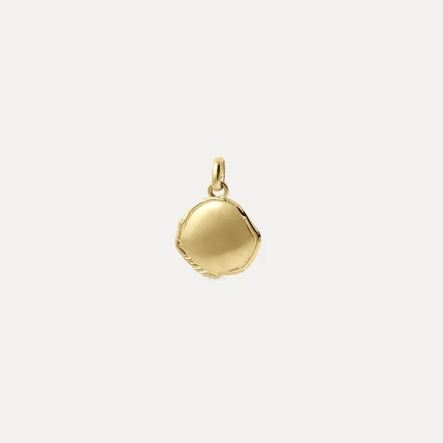 Stilnest Mater Medallion Anhänger 585 Gold Massivgold