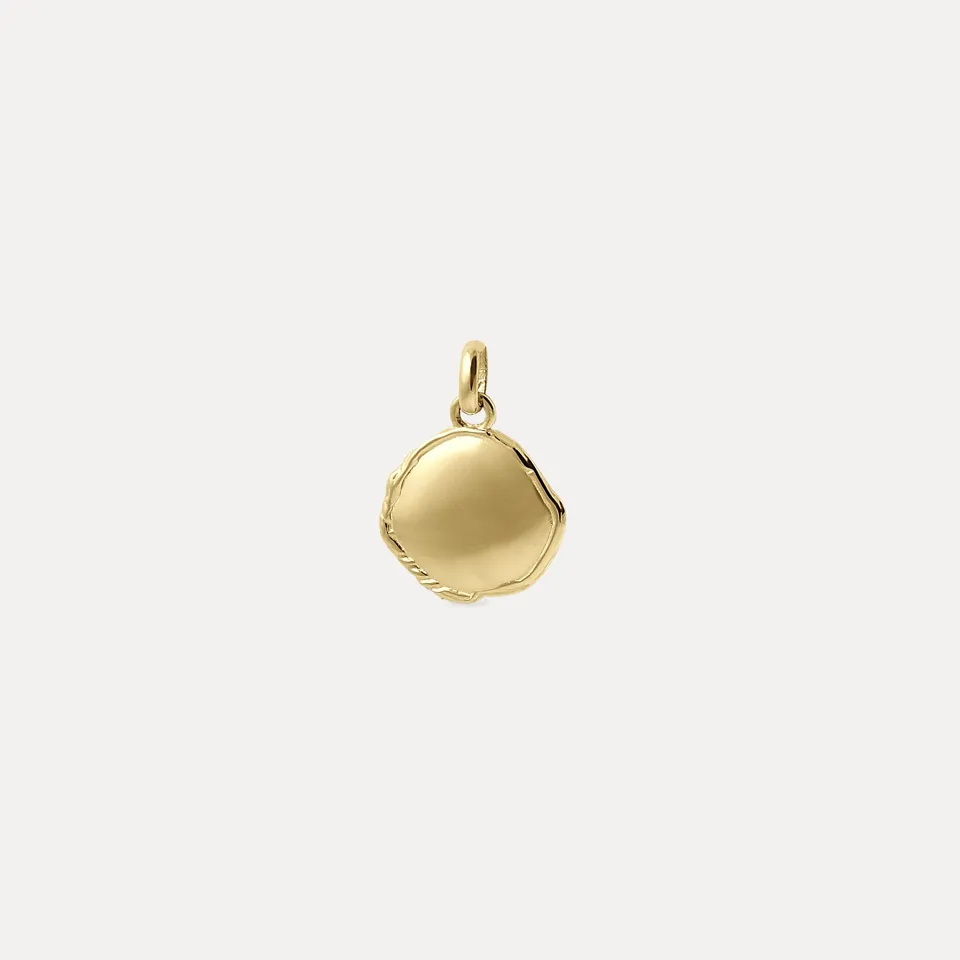 Stilnest Mater Medallion Anhänger 585 Gold Massivgold
