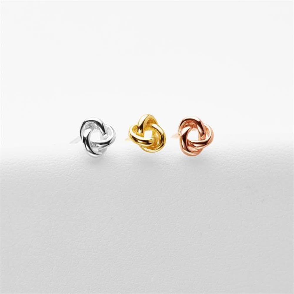 JEWLIX Knoten Ohrstecker Silber vergoldet Damen Knoten