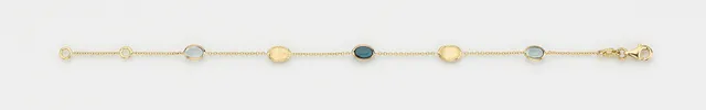 Eugen Rühle Armband Sky London Blautopas Goldarmband 585 Gelbgold