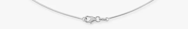 Eugen Rühle Omega 1mm Halskette Silber rhodiniert 45cm