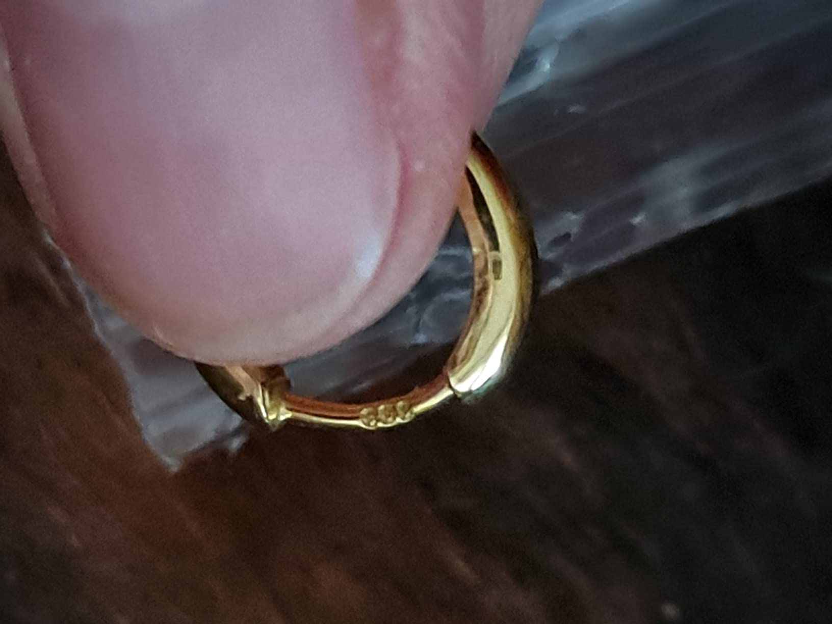 NKlaus JEWELLERY Klappcreolen 333 Gelbgold 12,2mm 1 Paar