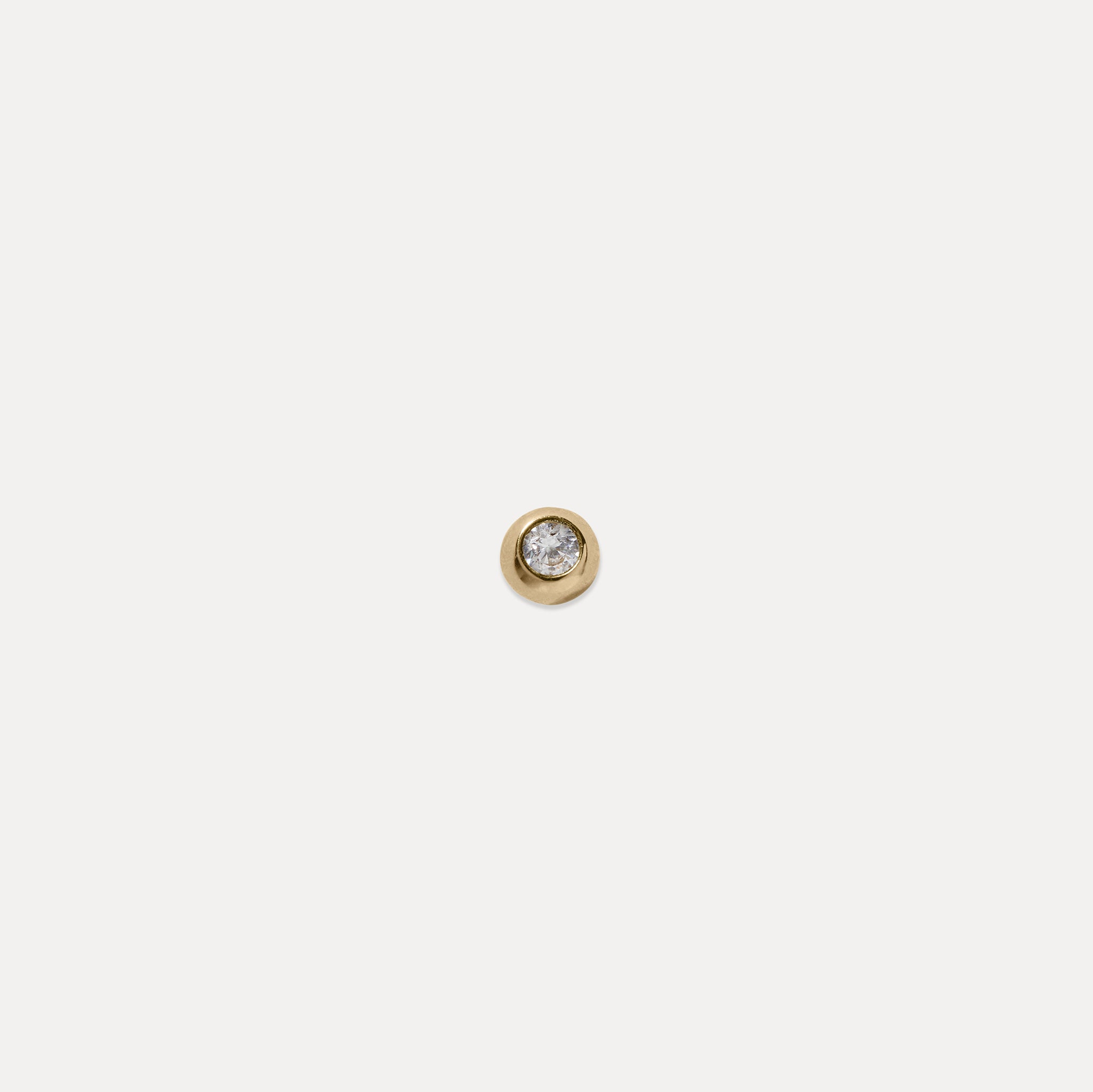 Stilnest Brilliant Dot Ohrstecker Single 585 Gold Saphir