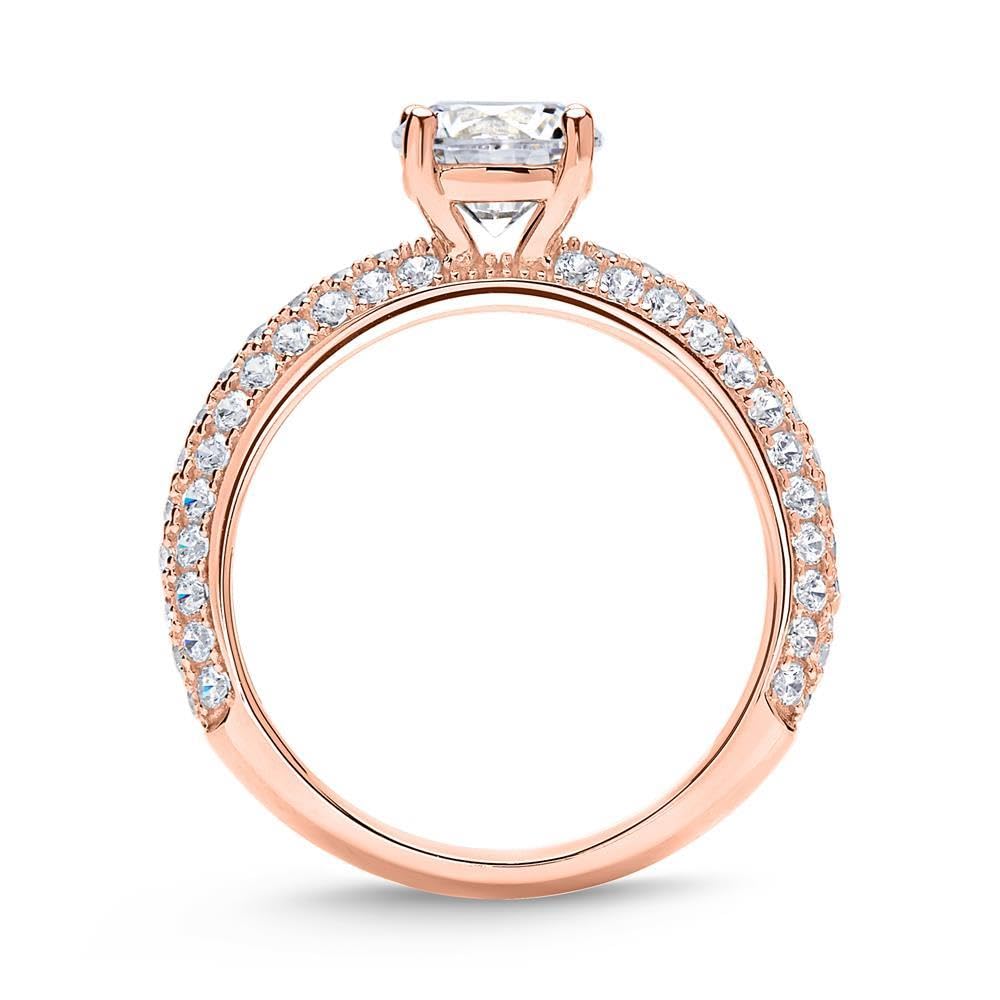 JEWLIX Ring Rosévergoldet Gr.58 Silber Zirkonia