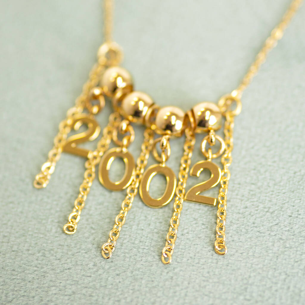 Joy by Corrine Smith Datum Halskette Gold Zahlen 40-45 cm