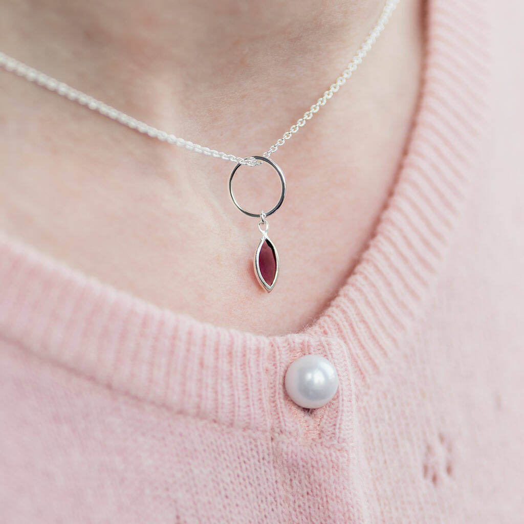 Joy by Corrine Smith Circle Halskette Silber Swarovski Geburtsstein