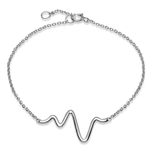 JEWLIX Armband 925er Silber gezackter Anhänger Damen