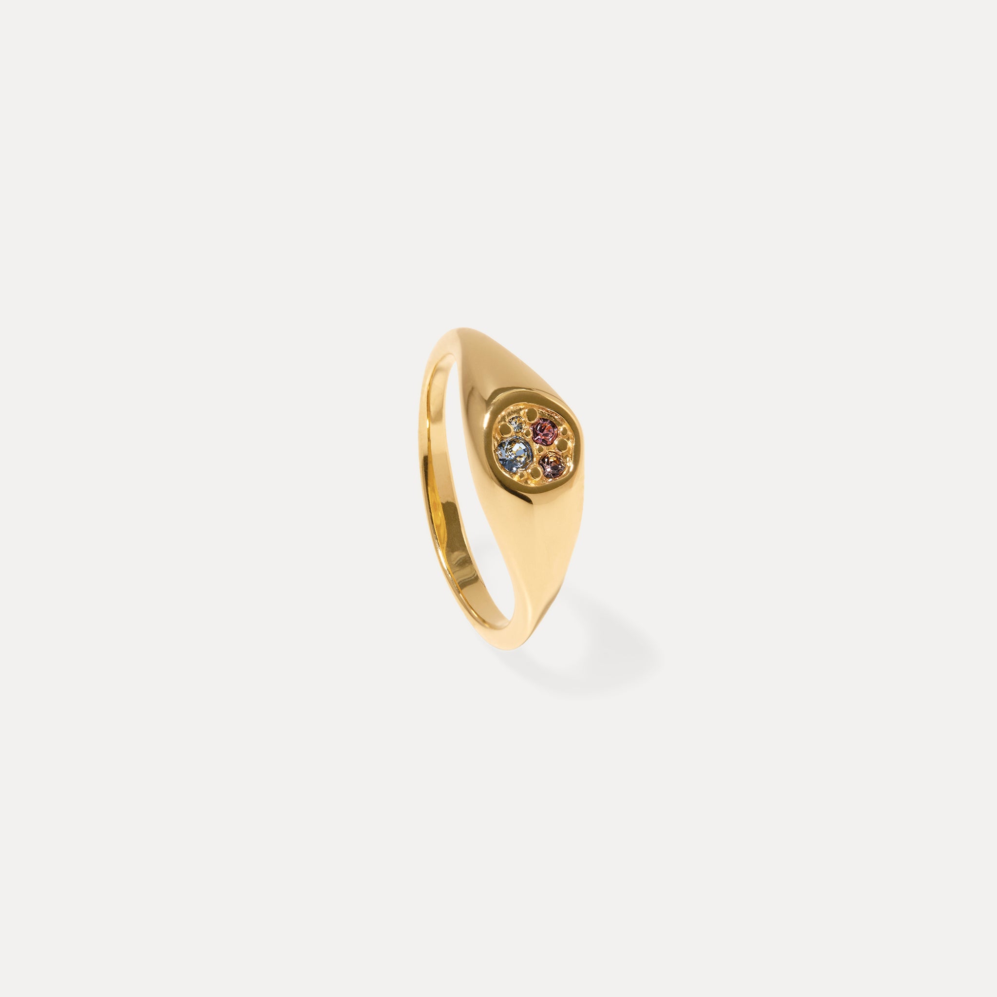 Stilnest Belong Pavé Ring 24k Gold Vermeil Gr 52 Kristall