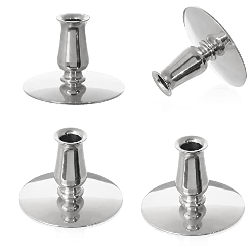 NKlaus Candle Holder Kerzenhalter Silber 4 Stück für 9mm Kerzen