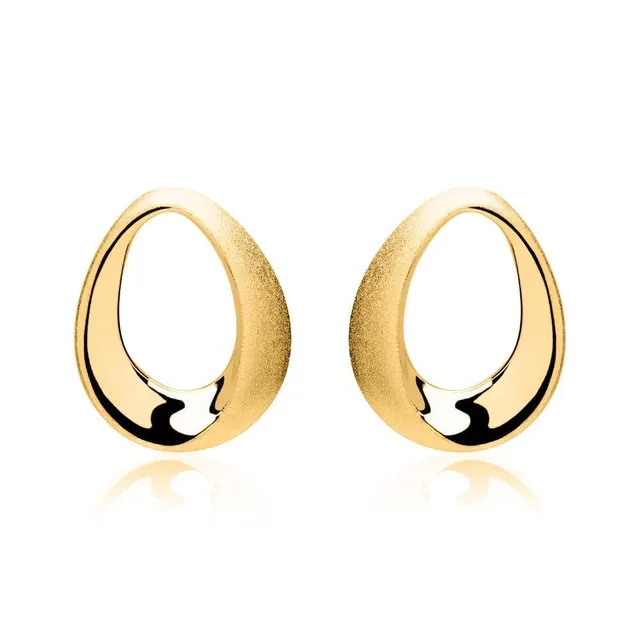 JEWLIX SE0854 Ohrstecker Silber vergoldet oval Damen