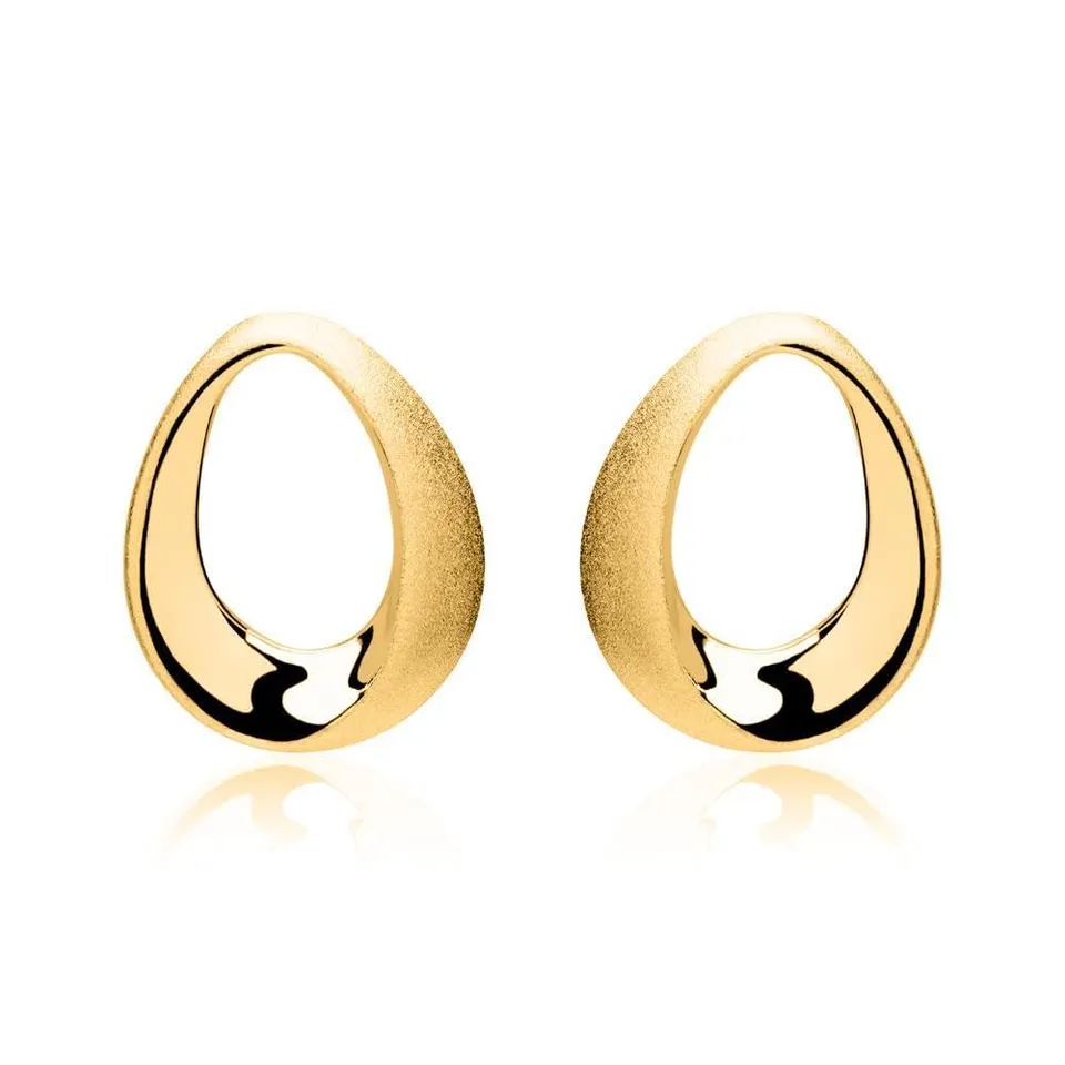 JEWLIX SE0854 Ohrstecker Silber vergoldet oval Damen