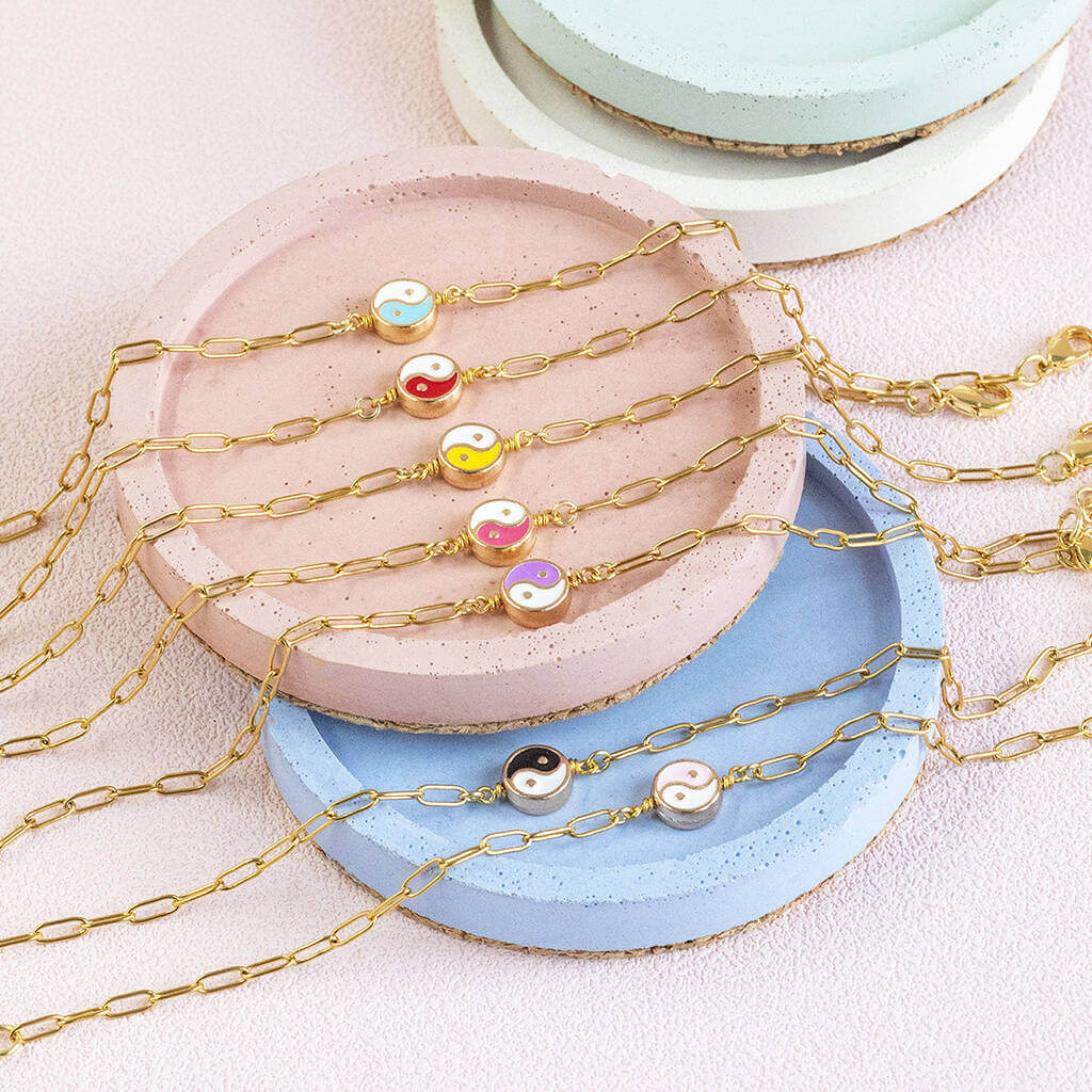 Joy by Corrine Smith Yin Yang Armband Emaille gold