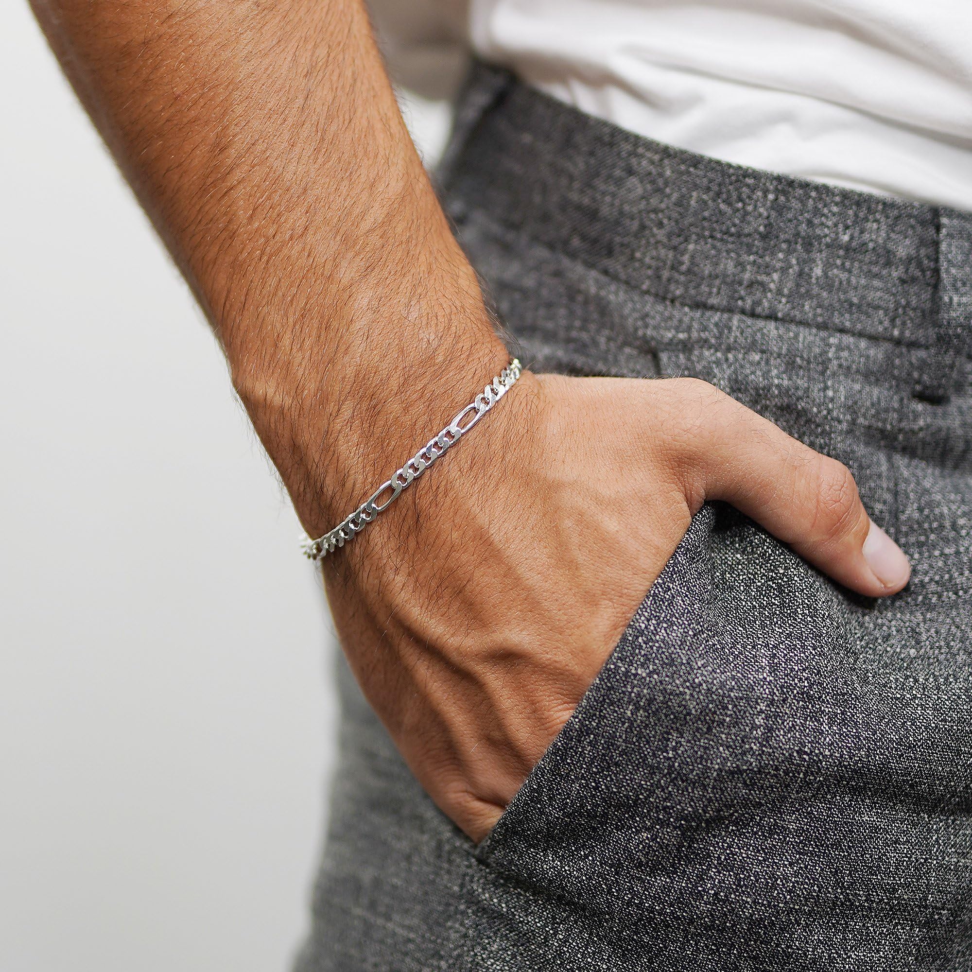 trendor Armbänder Figaro-Armband Silber 925 19cm Herren
