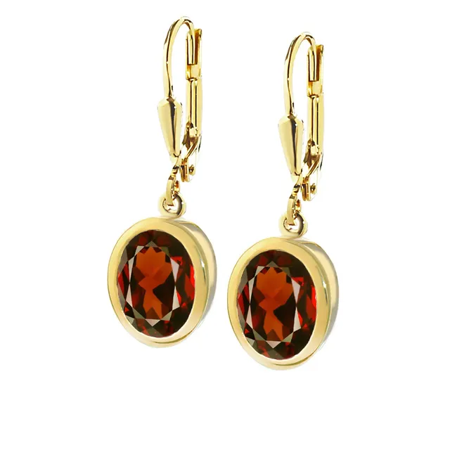 NKlaus JEWELLERY Tropfen Ohrhänger 333 Gold Granat