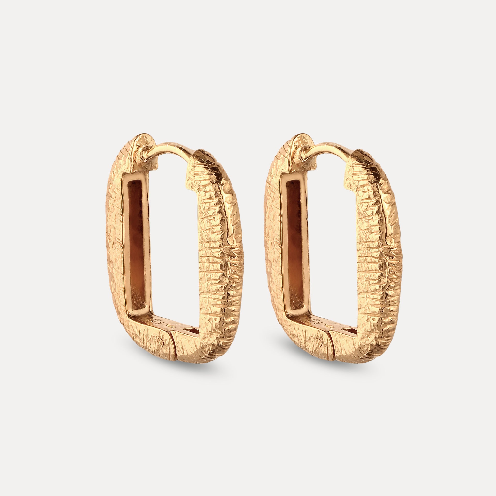 Stilnest Contour Creolen Ohrringe Gold Vermeil Silber