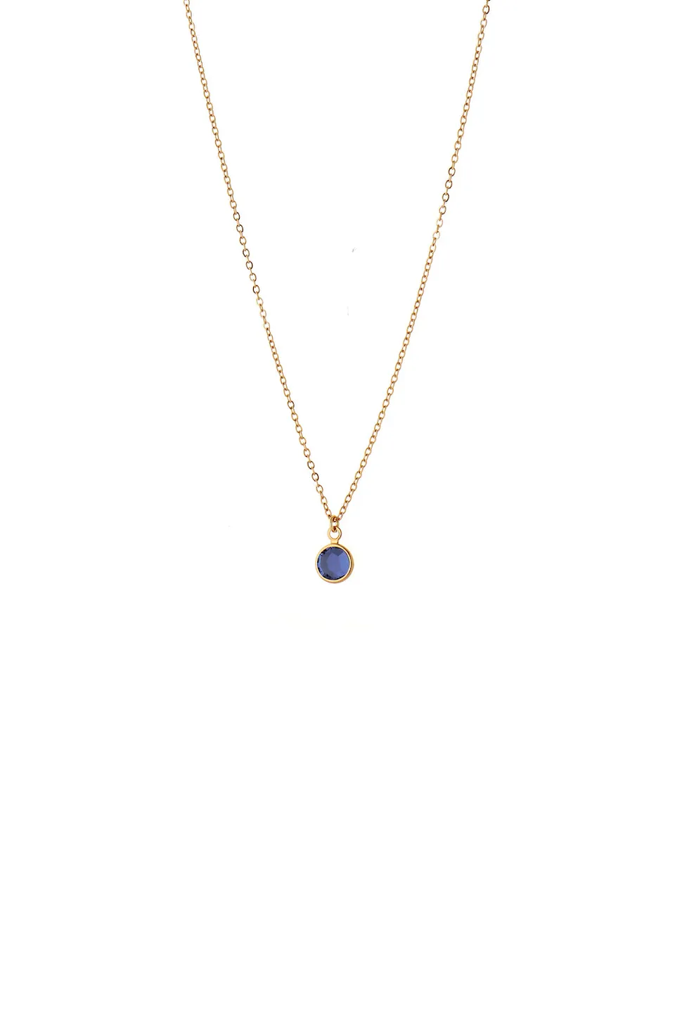 Joy September Geburtsstein Halskette Gold Saphir Kristall