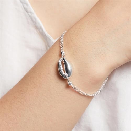JEWLIX Muschel Armband Silber 925er Sterlingsilber Damen