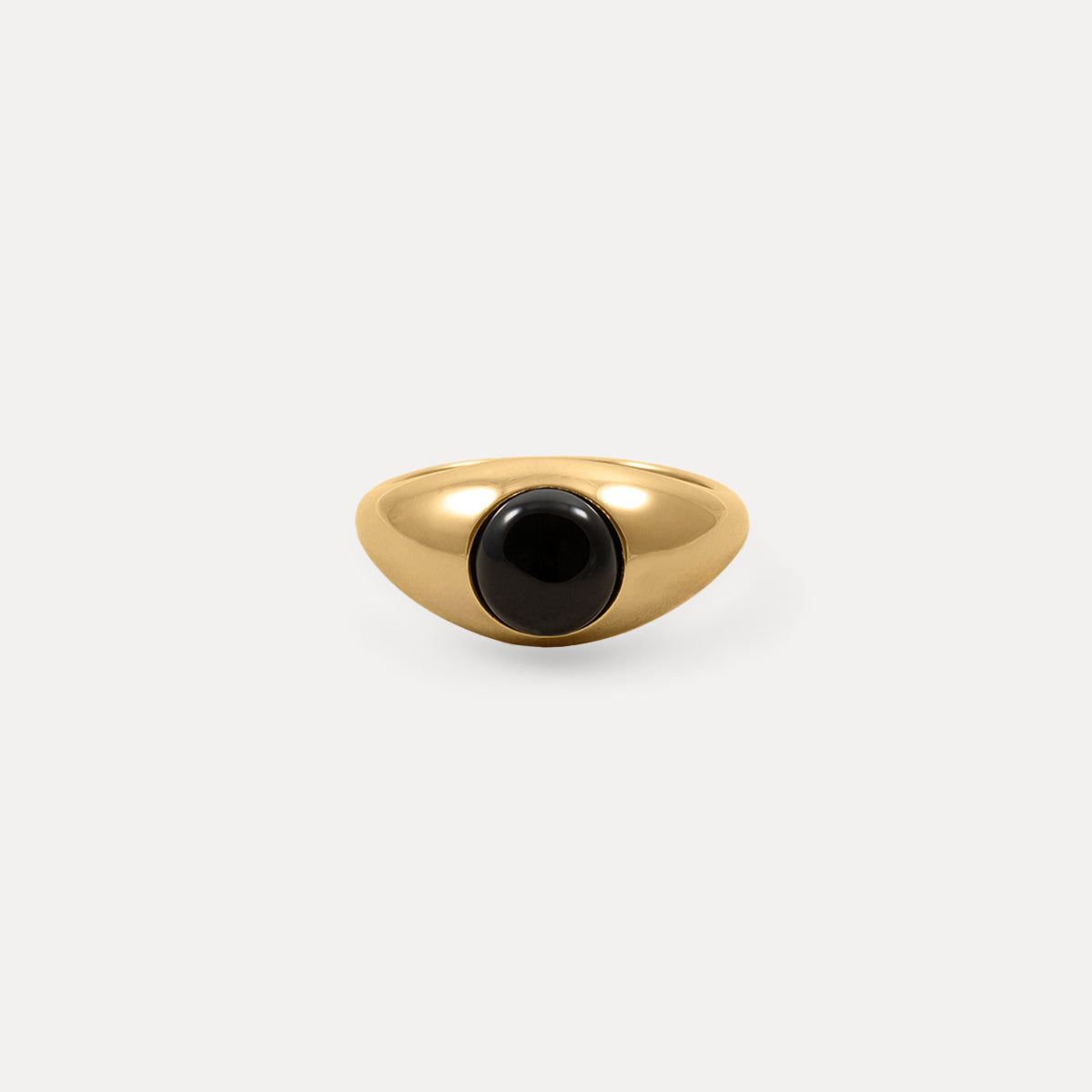 Stilnest Onyx Eden Pea Ring Gold Vermeil Gr. 52 schwarz