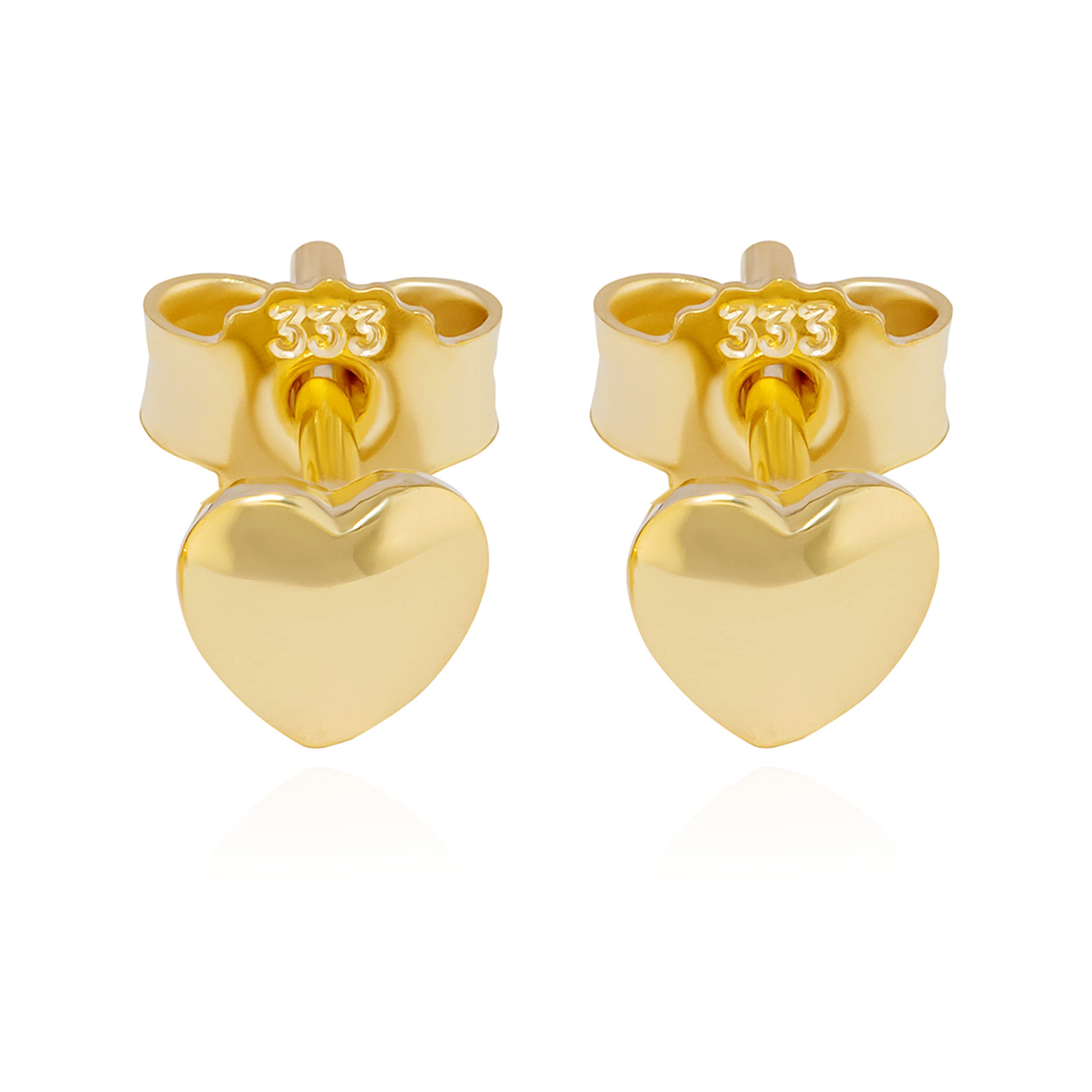 NKlaus Herz Ohrstecker 333 Gelbgold 5x5mm