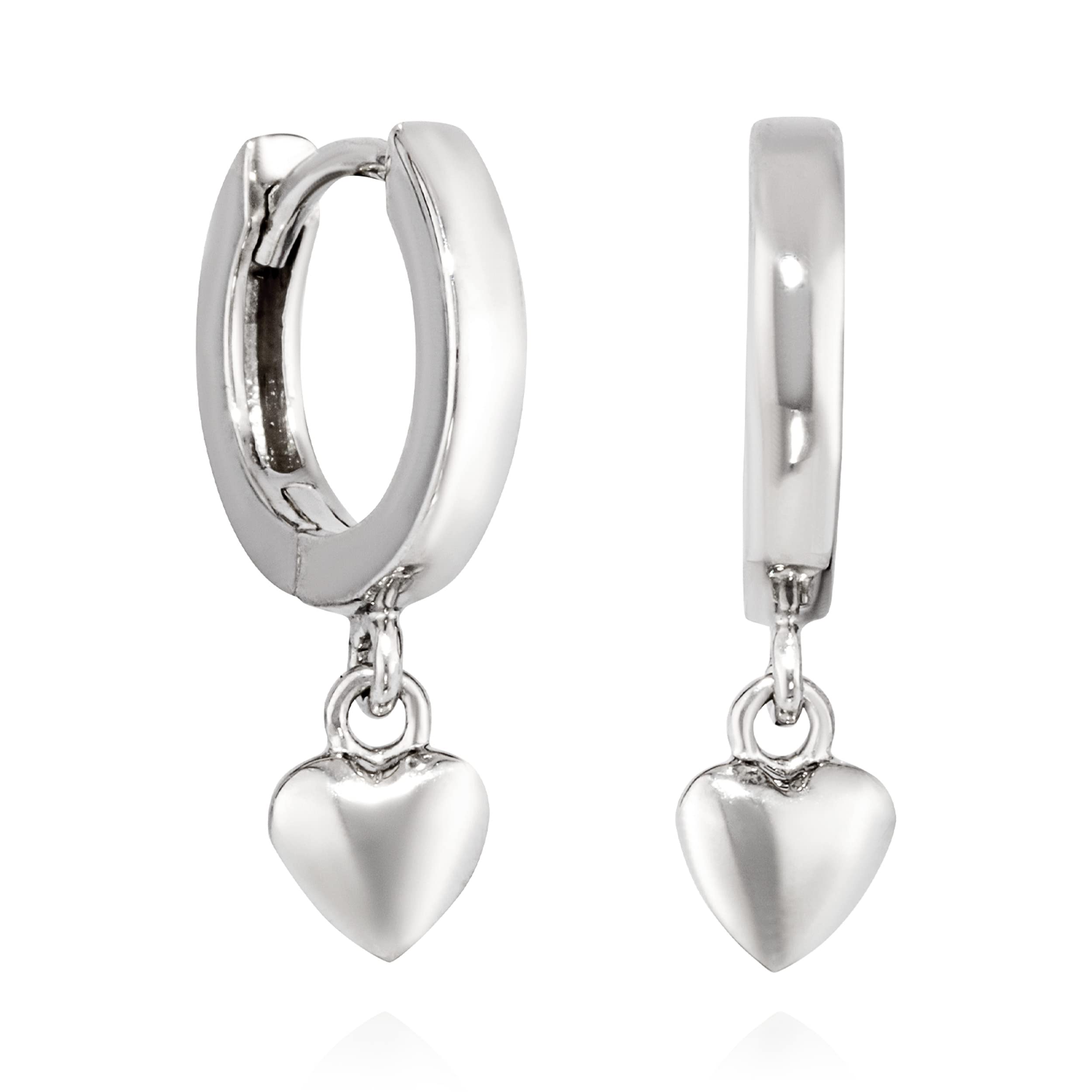 NKlaus JEWELLERY Herz-Klappcreolen 925 Silber 11mm Damen