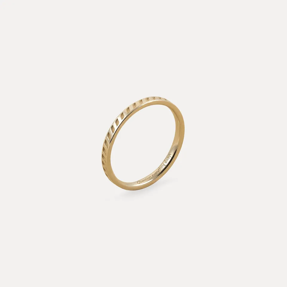 Stilnest The Braided Fair Band Ring 585 Fairtrade-Gold 52