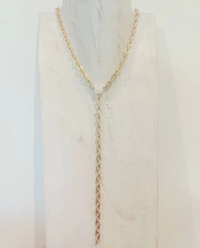 Alevá Bijoux Gilda White Sparkle Halskette Gold