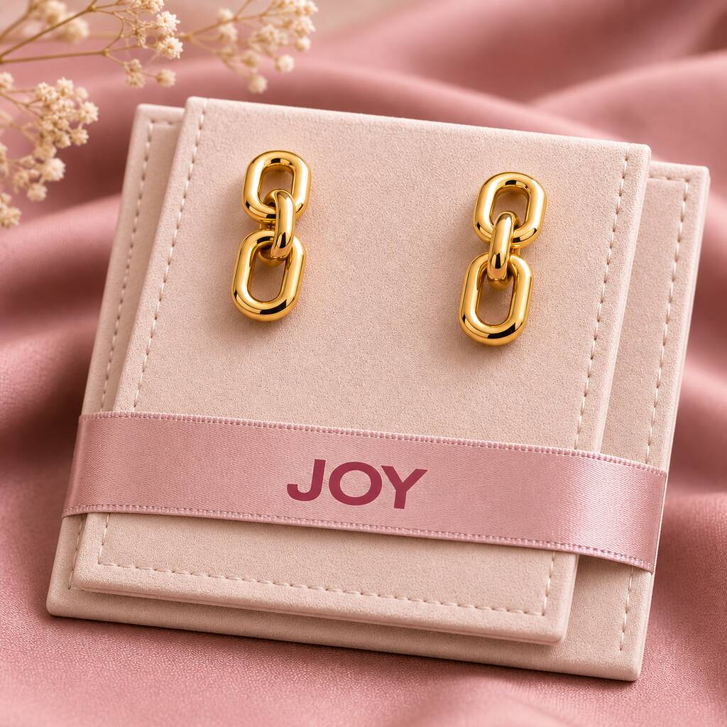 Joy by Corrine Smith Chunky Chain Ohrringe silber 2,5 cm
