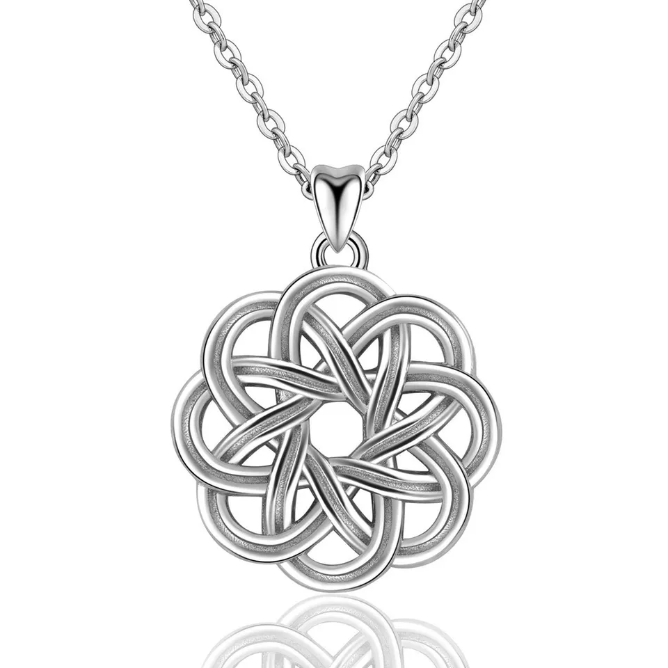 Eudora Harmony Bola Keltischer Knoten Kette 925 Silber 45,7cm