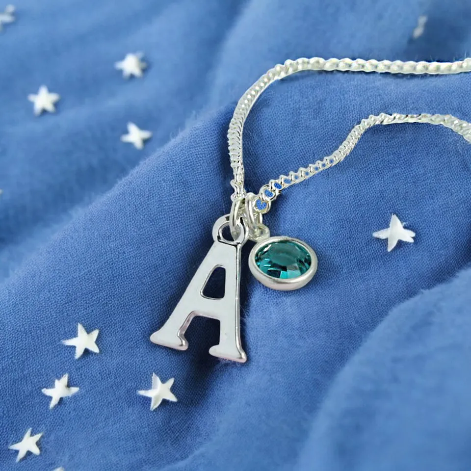 Joy by Corrine Smith Geburtsstein Halskette Charm Silber