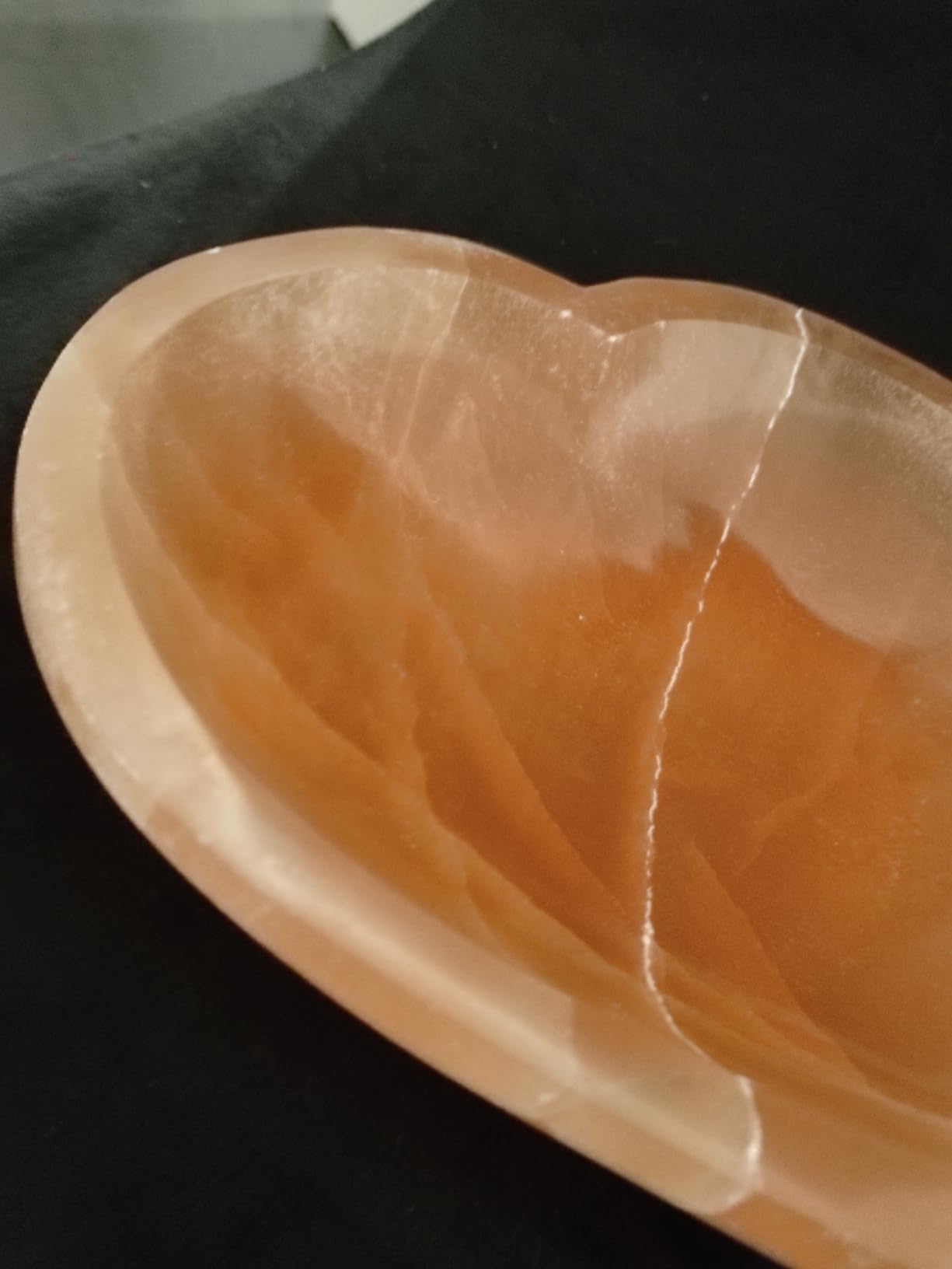NKlaus Healing Crystals Orange Selenit Herzschale 20 cm