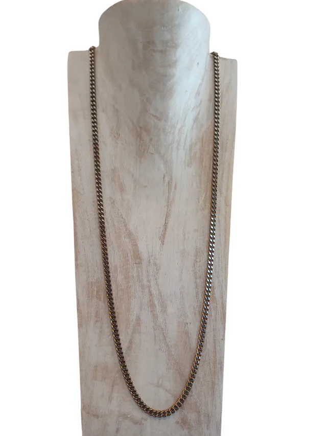 Alevá Bijoux Collane Groumette Halskette Bronze Silber 85 cm