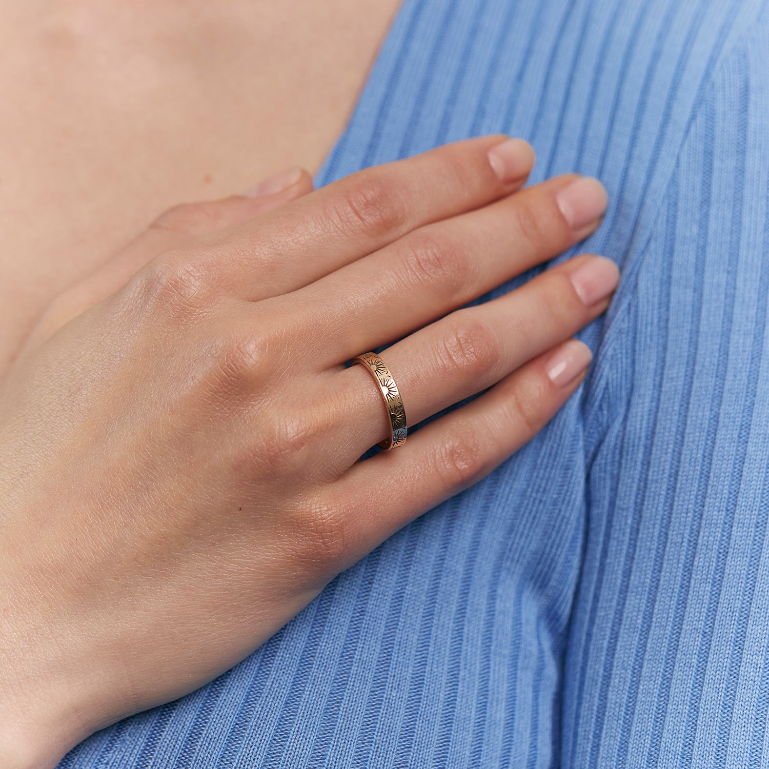Stilnest Sunset Fair Band Ring 585 Gold Größe 54