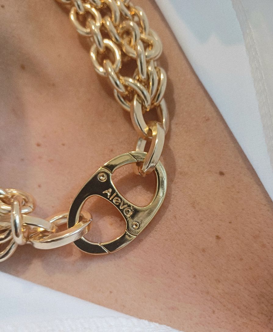 Alevá Bijoux Madrid Halskette 3-reihig 49 cm