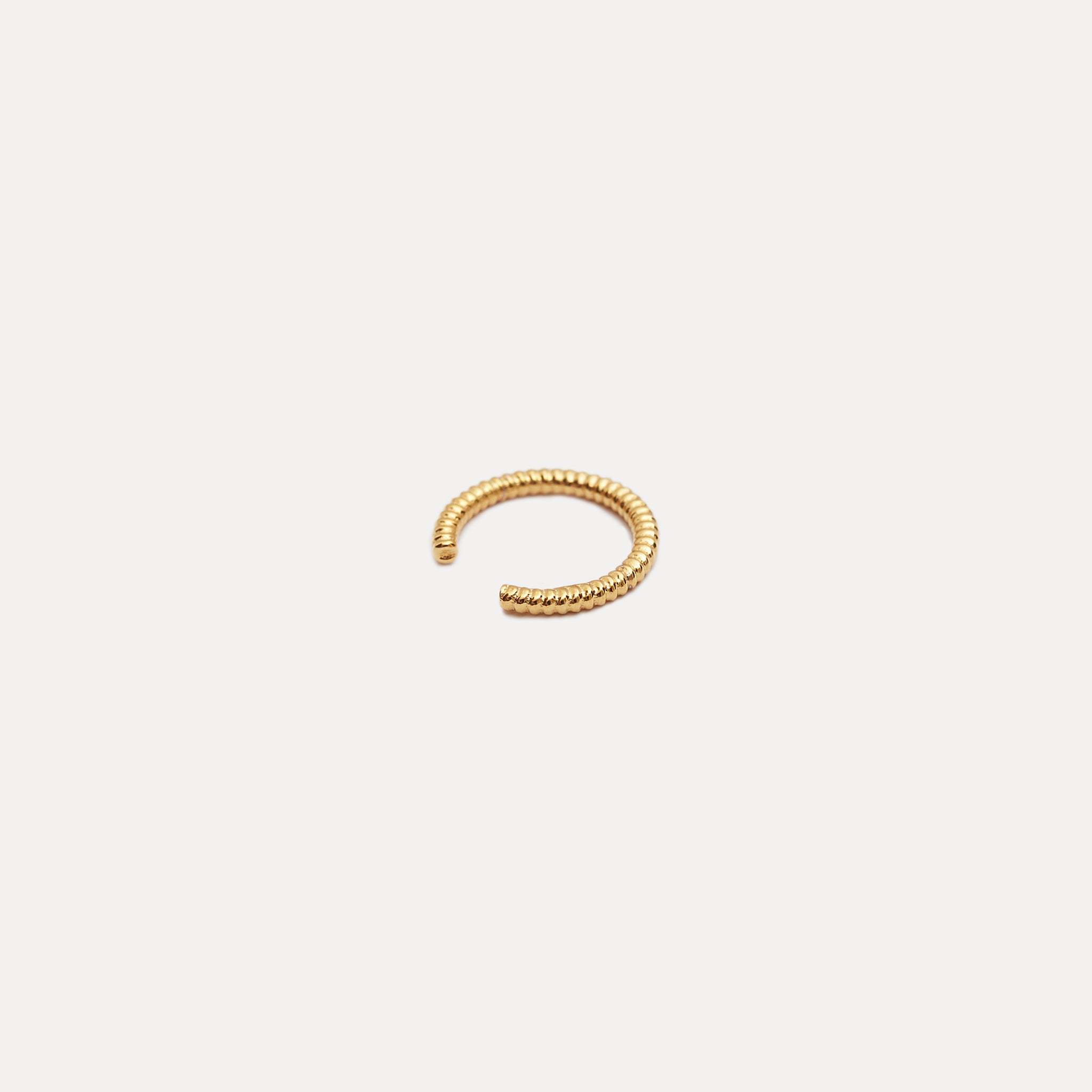 Stilnest Snake Tail Ear Cuff Ohrringe Gold Vermeil 1,7 mm