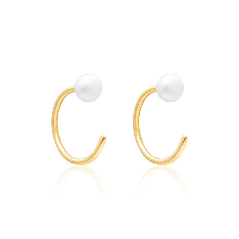 JEWLIX Ear Cuffs 925 Silber Gold Süßwasserperle Paar