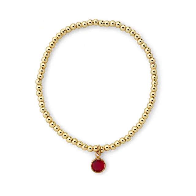 Joy by Corrine Smith Januar Armband Gold Granat verstellbar