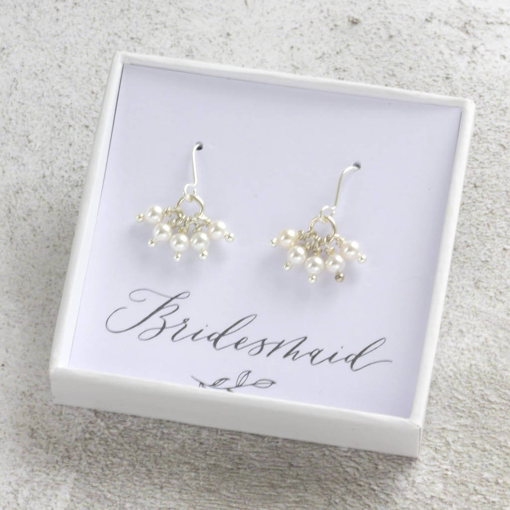 Joy by Corrine Smith Swarovski Pearl Cluster Ohrringe Gold