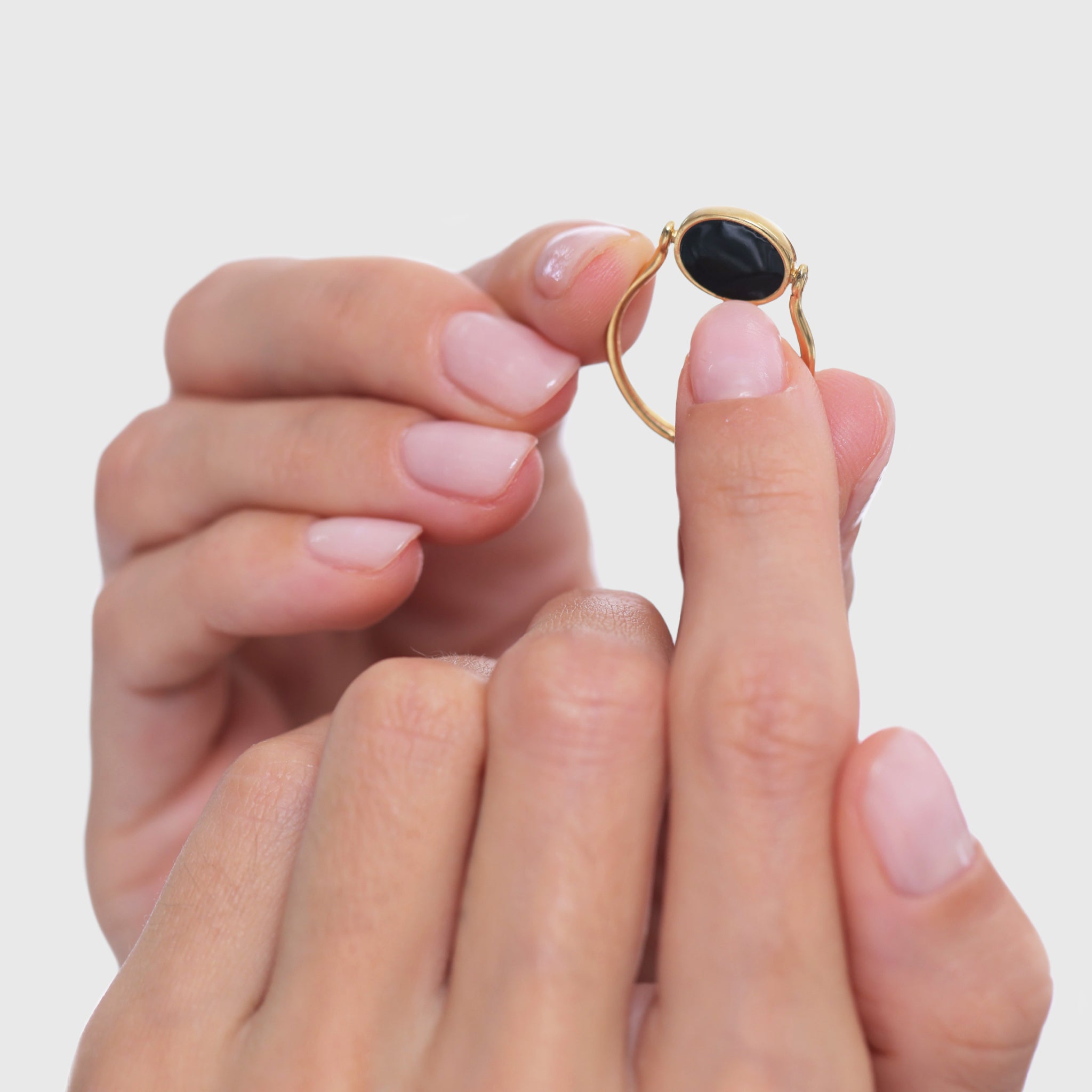 Stilnest Supernova Flip Enamel Ring Silber schwarz 52
