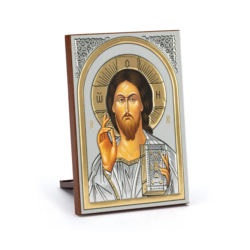 NKlaus Religious Icons Jesus Christus Ikone Holz 6x8,5cm