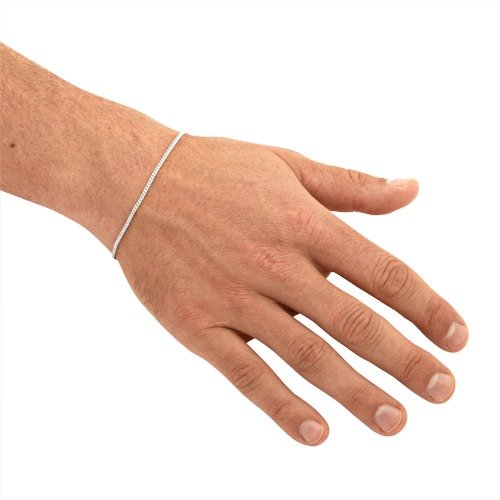 JEWLIX Panzerarmbänder Silberarmband 925 2mm 19cm PA0020