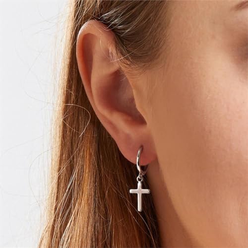 JEWLIX Ohrstecker Creolen Kreuze Sterlingsilber Ohrstecker Silber