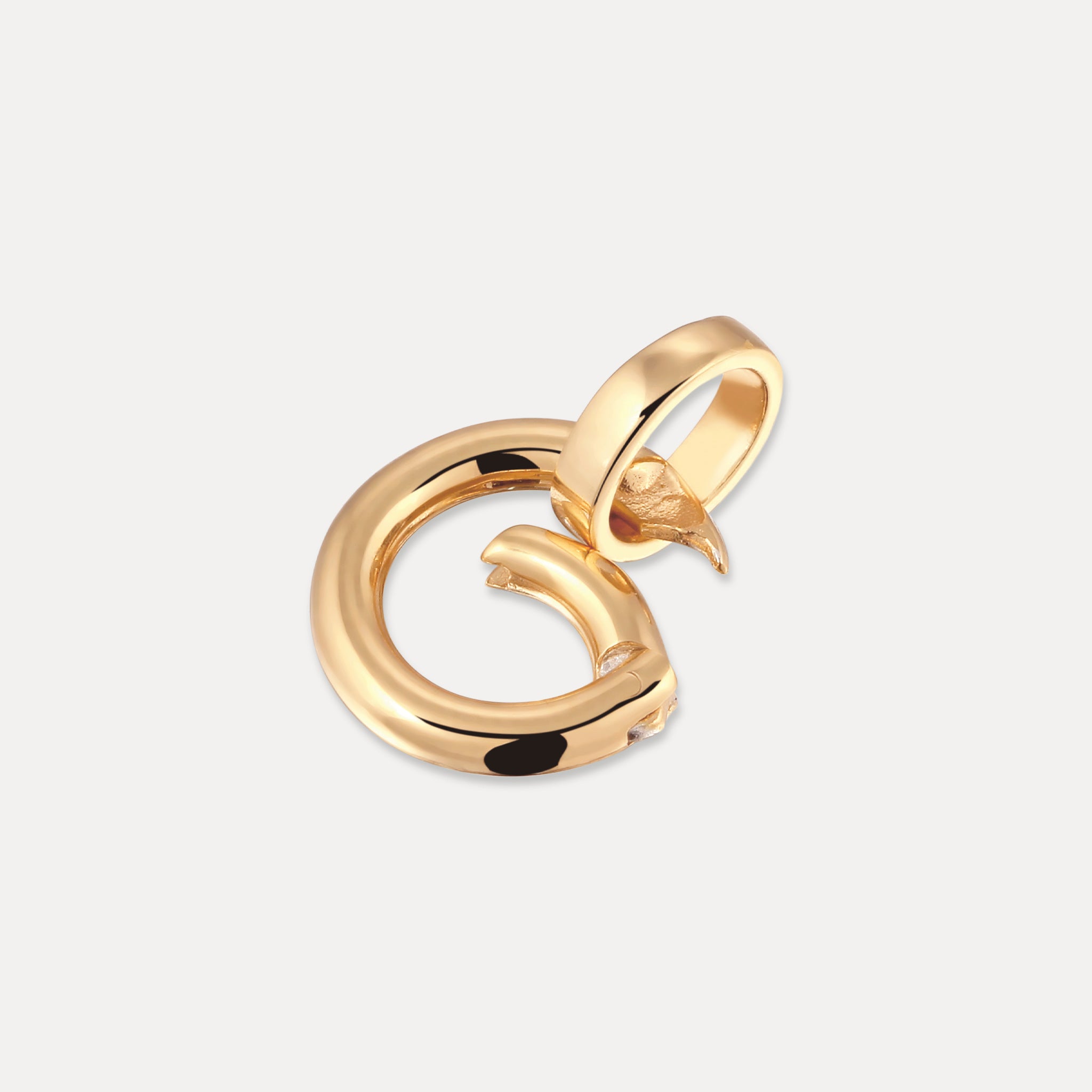 Stilnest Charm Anhänger 24k Gold Vermeil offen