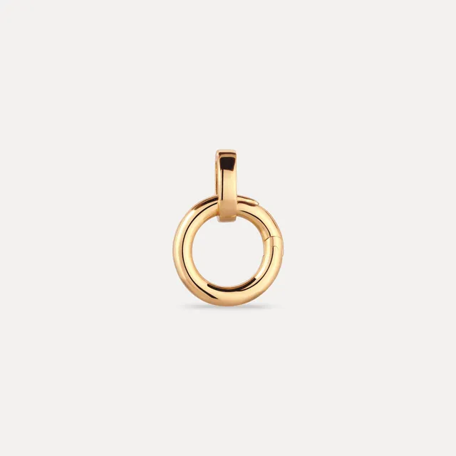 Stilnest Charm Anhänger 24k Gold Vermeil offen